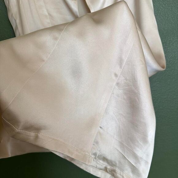 handmade champagne satin sleeveless mini/midi dress - Picture 8 of 8